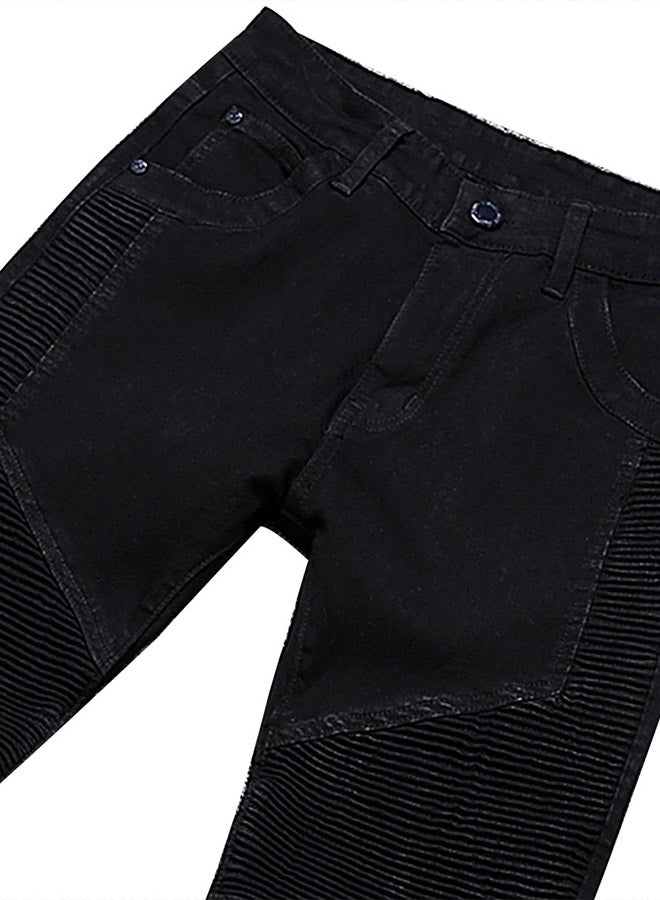 Generic - Straight Slim Fit Jeans Black - Image 1