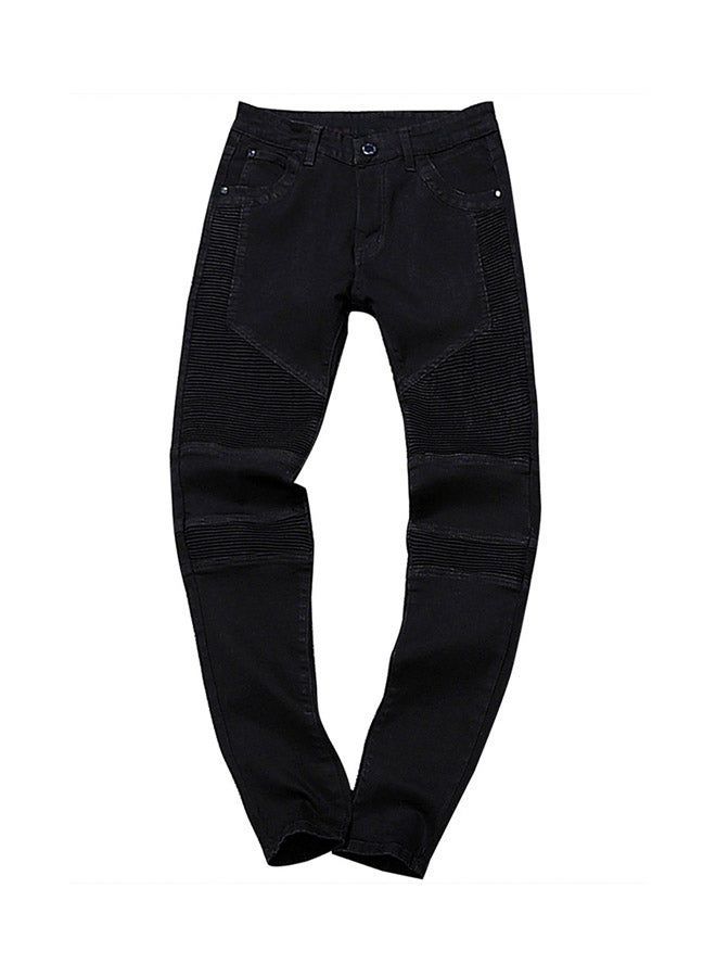 Generic - Straight Slim Fit Jeans Black - Image 1