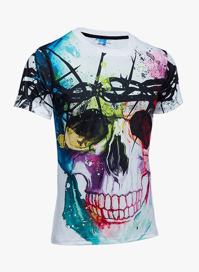 Printed Round Neck T-Shirt Multicolour  - Image 3