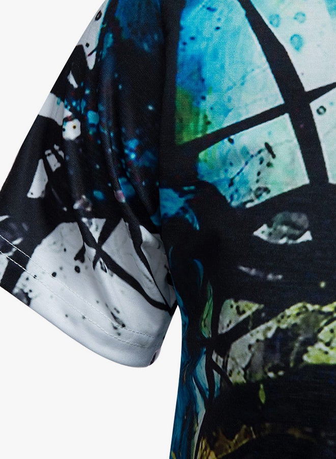 Printed Round Neck T-Shirt Multicolour  - Image 5