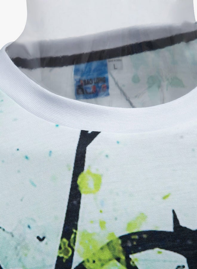 Printed Round Neck T-Shirt Multicolour  - Image 4