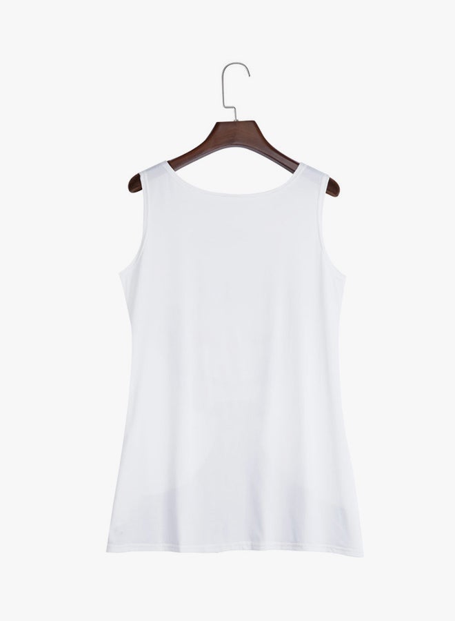 Loose Sleeveless Tank Top Purple/White - Image 2