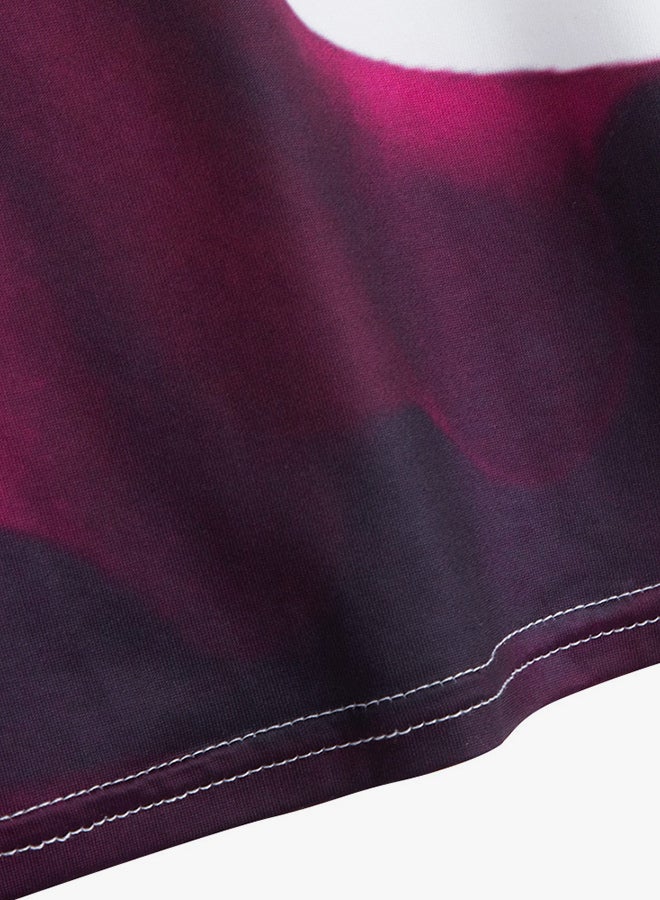 Loose Sleeveless Tank Top Purple/White - Image 5