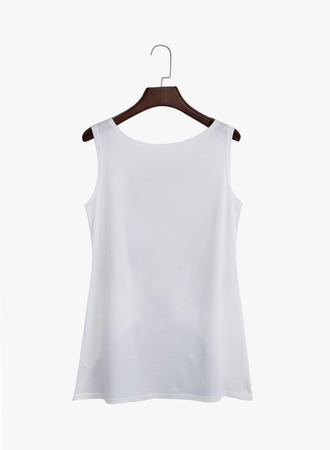 Loose Sleeveless Tank Top Wine Red - Image 2
