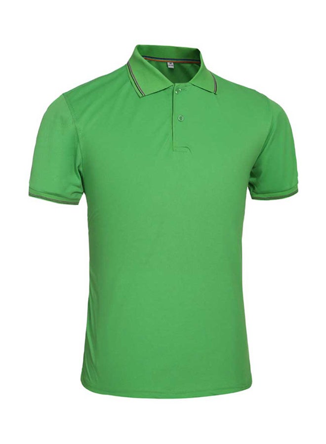 Polo Neck Casual Shirt Green  - Image 2