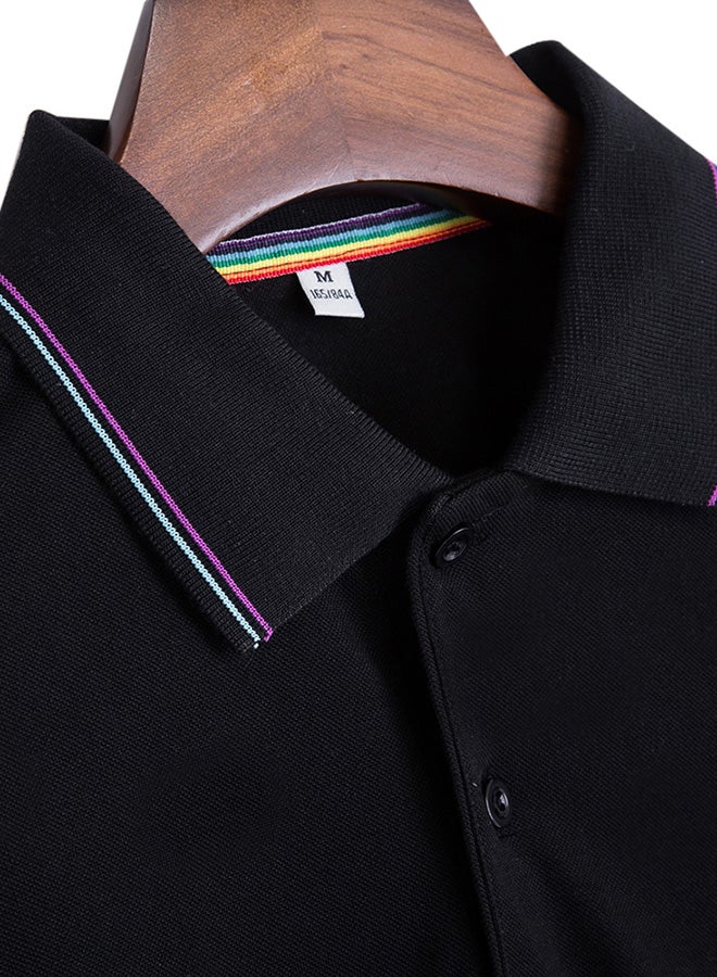 Polo Neck Casual Shirt Black  - Image 3