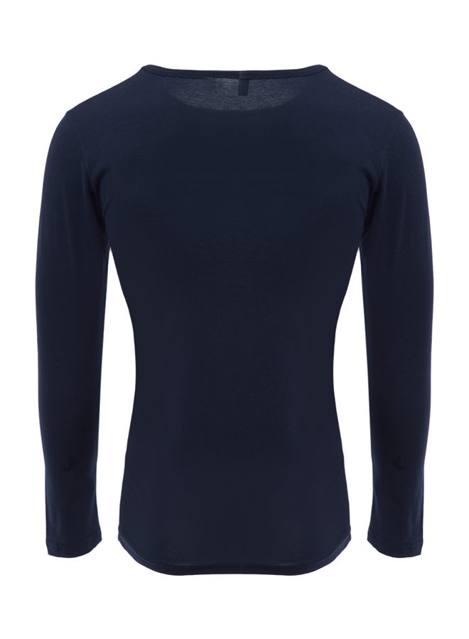 Long Sleeve T-Shirt Blue/White  - Image 2