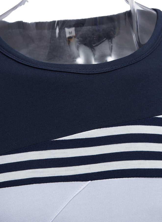 Long Sleeve T-Shirt Blue/White  - Image 4