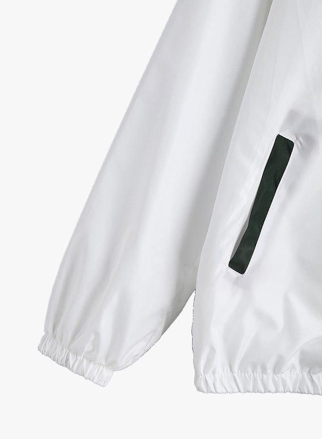 Two Tone Windbreaker Jacket Green/White  - Image 3