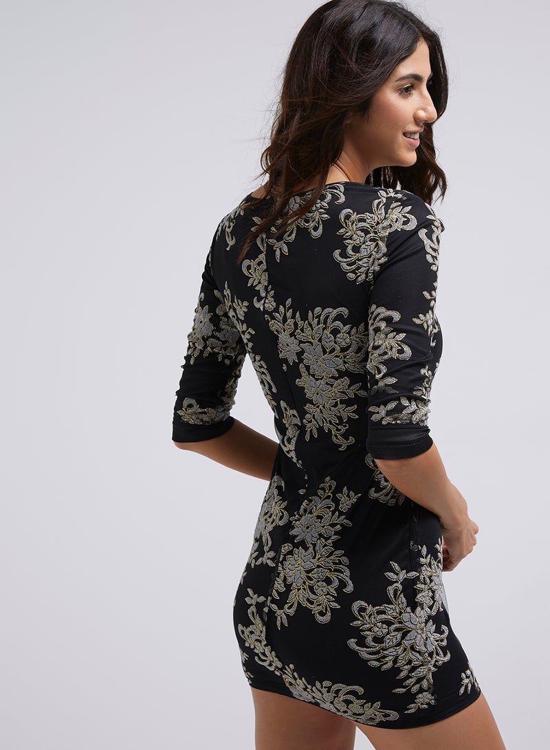tfnc LONDON - Rouge Midi Bodycon Dress Black - Image 1