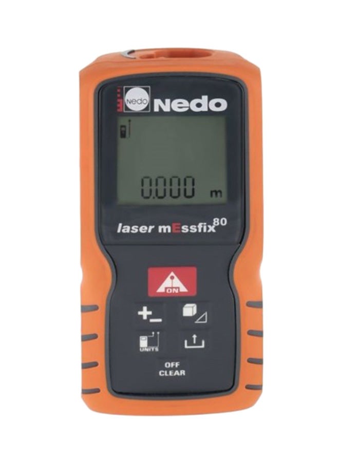 Nedo mEssfix 80 Laser Distance Meter Orange/Grey - Image 1