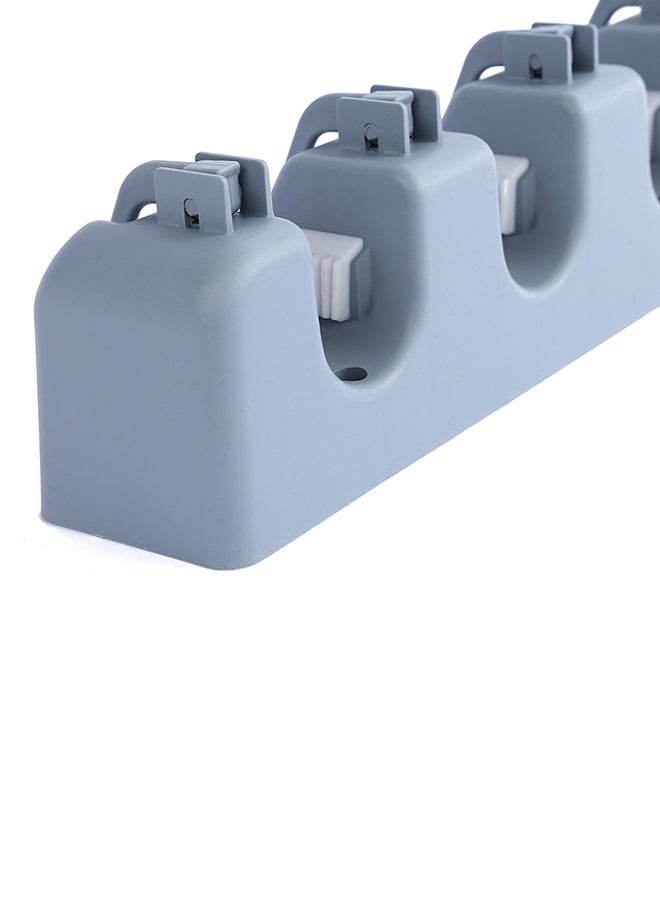 Wall Mounted ABS Mop And Broom Holder Grey