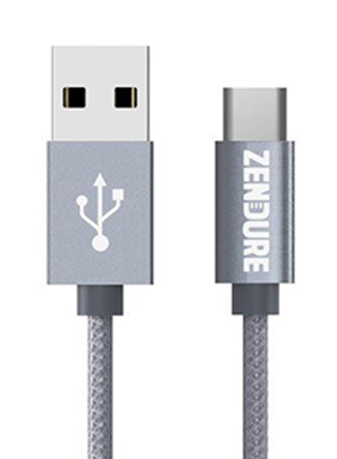 زينديور كابل من USB إلى USB النوع C فضي رمادي - Image 1