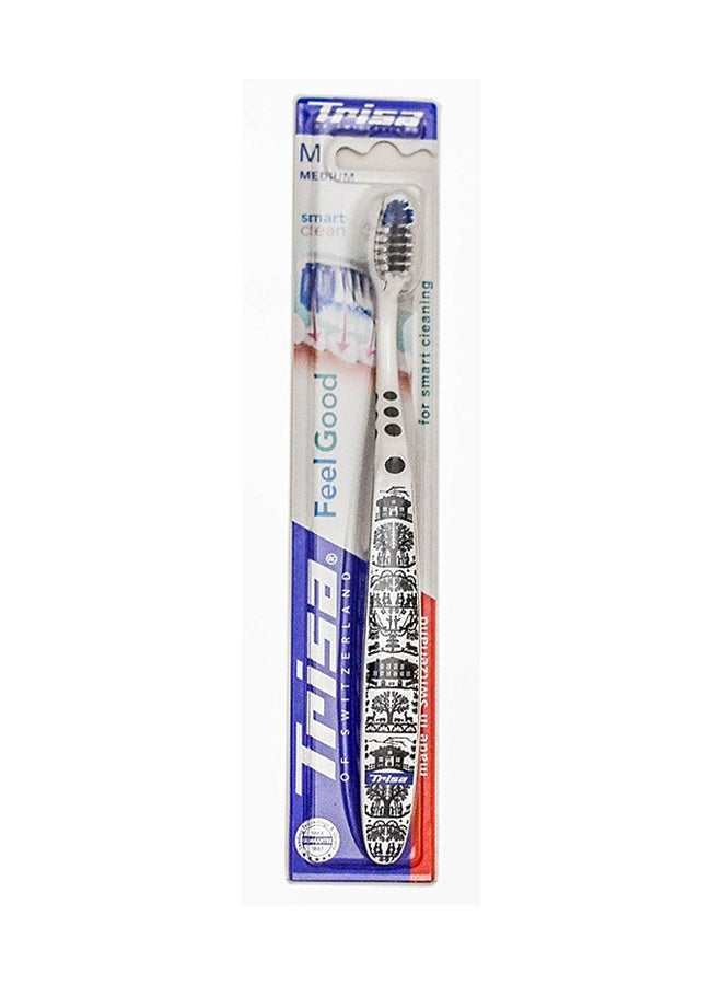 TRISA Feel Good Smart Clean Soft Toothbrush Black/White M
