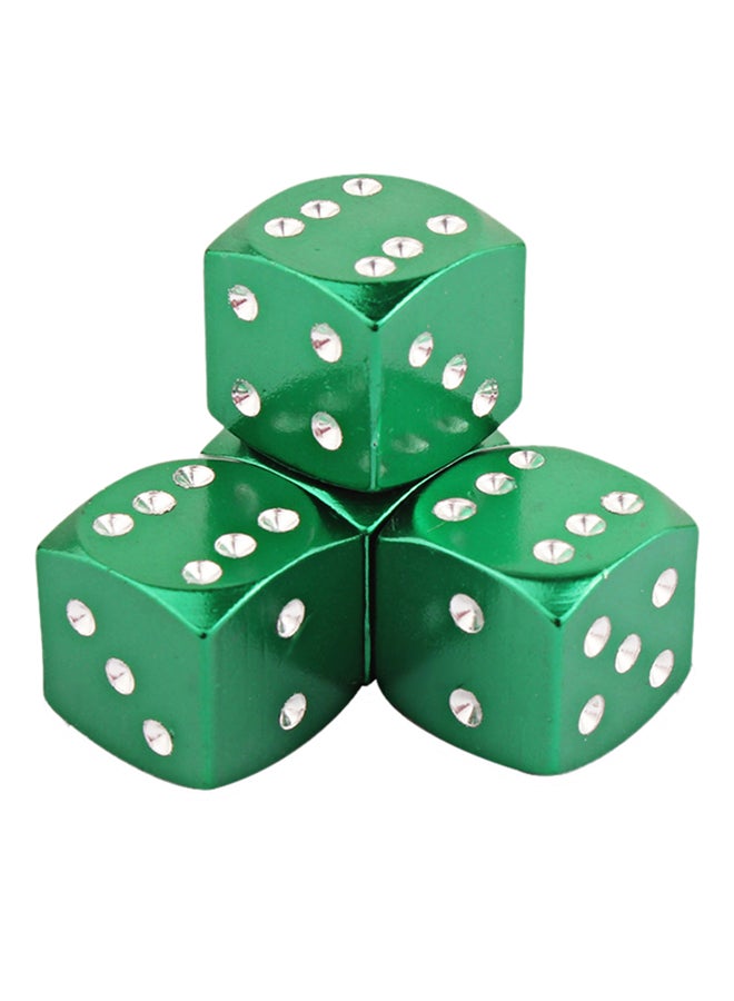 Generic 4-Piece Dice Shape Tire Valve Stems Cap Set  - Image 1