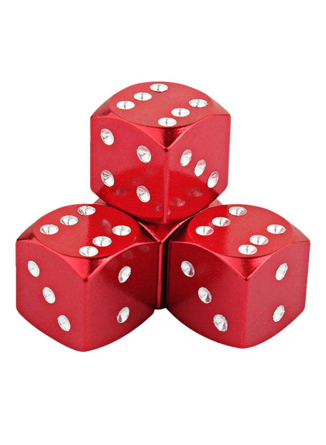 Generic 4-Piece Dice Shape Tire Valve Stems Cap Set  - Image 1
