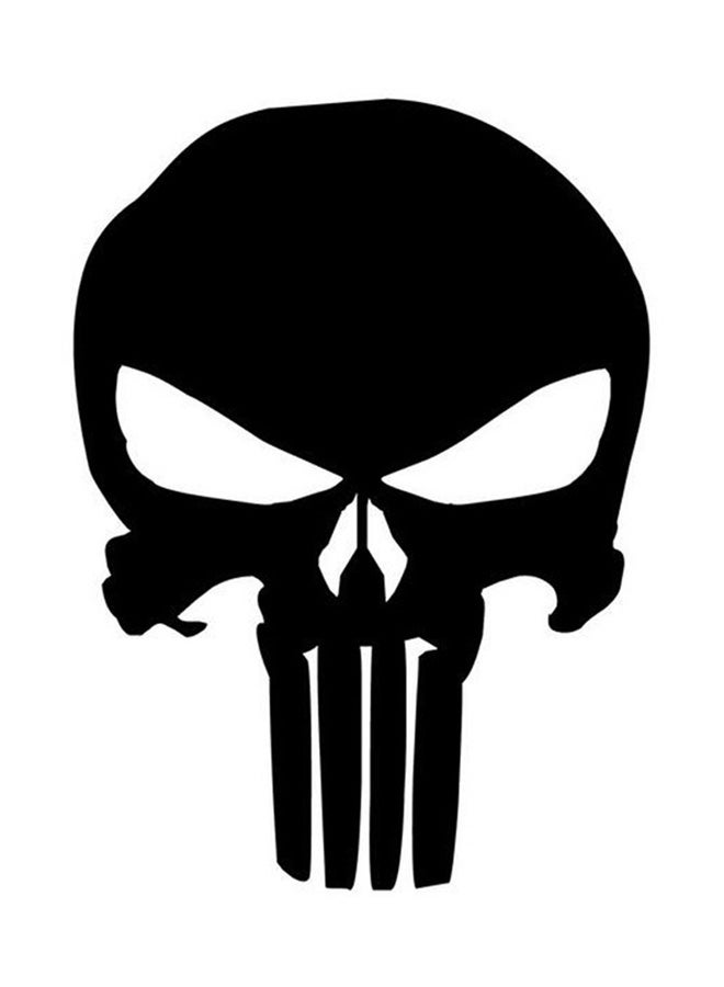 ملصق سيارة على شكل جمجمة عاكسة للضوء