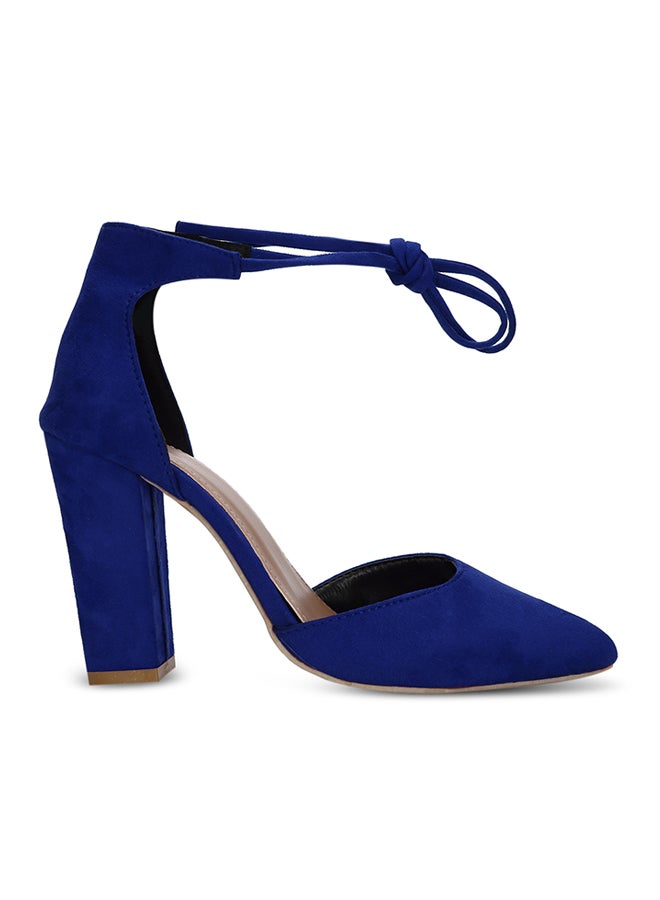 High Heel Ankle Strap Sandal Blue - Image 1