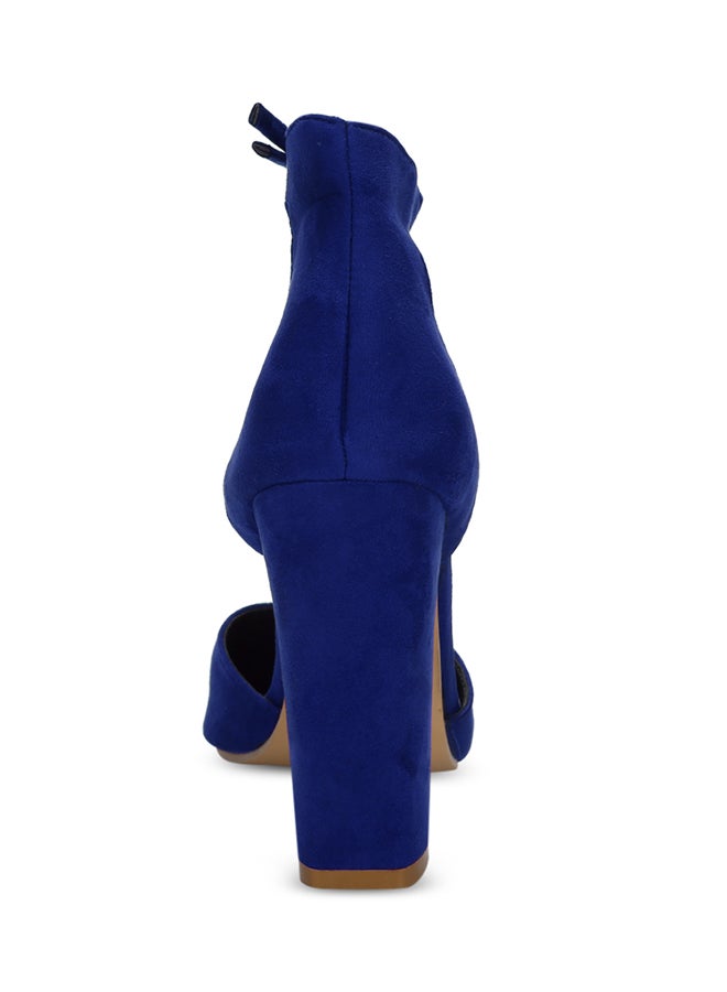 High Heel Ankle Strap Sandal Blue - Image 4