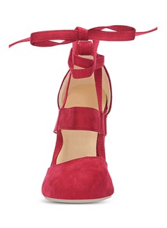 Generic Lace-Up Heel Sandal Wine Red  - Image 2