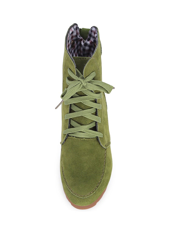 Generic - Lace-Up Elevator Boot Green - Image 1
