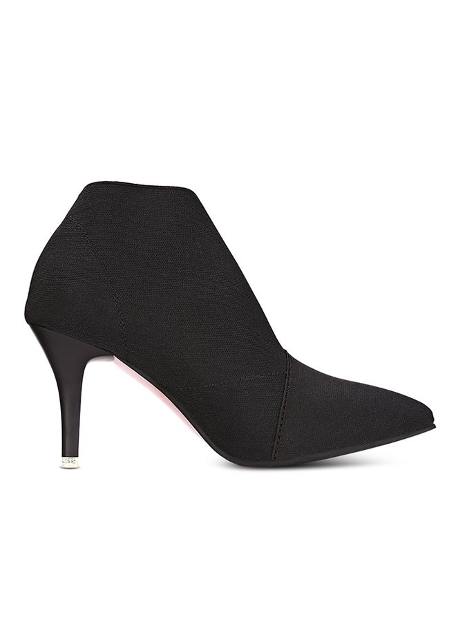 Pointed Toe Ankle Boot Black - Image 1