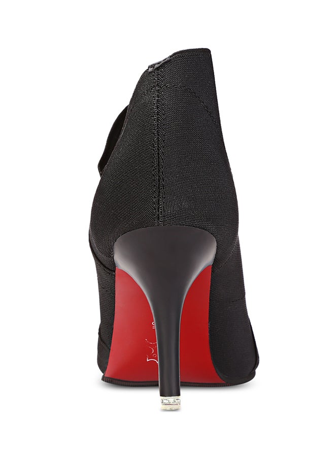 Pointed Toe Ankle Boot Black - Image 5