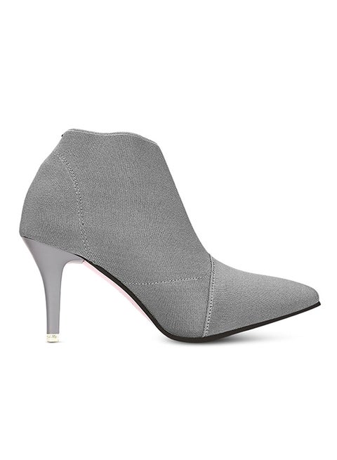 Pointed Toe Ankle Boot Grey