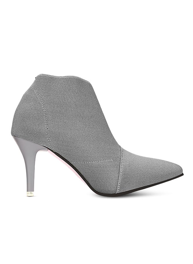 Pointed Toe Ankle Boot Grey  - Image 1