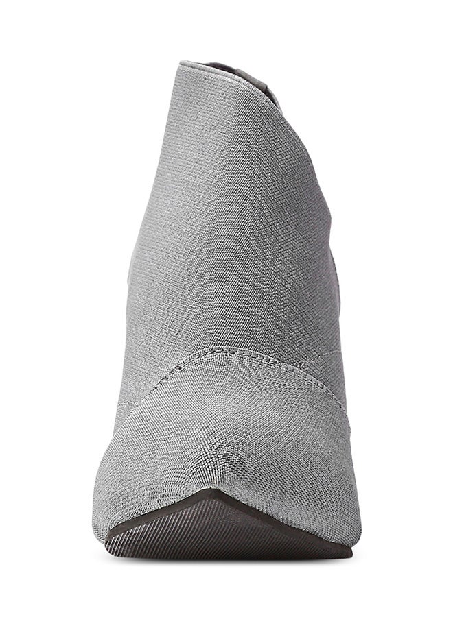 Pointed Toe Ankle Boot Grey  - Image 4