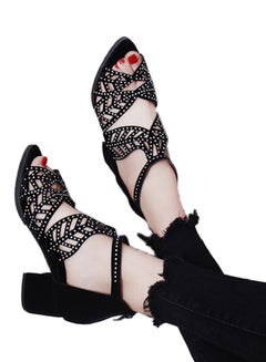 Generic Rhinestone Studded Sandal Black  - Image 3