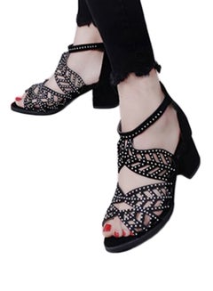 Generic Rhinestone Studded Sandal Black  - Image 4