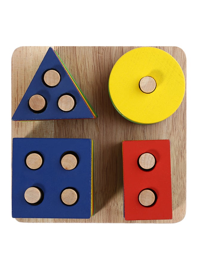 Wooden Geometric Sorting Building Blocks Set 3+ Years