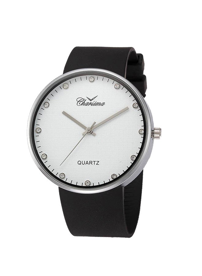 Charisma Men's Stone Studded Analog Watch CH09-BW 