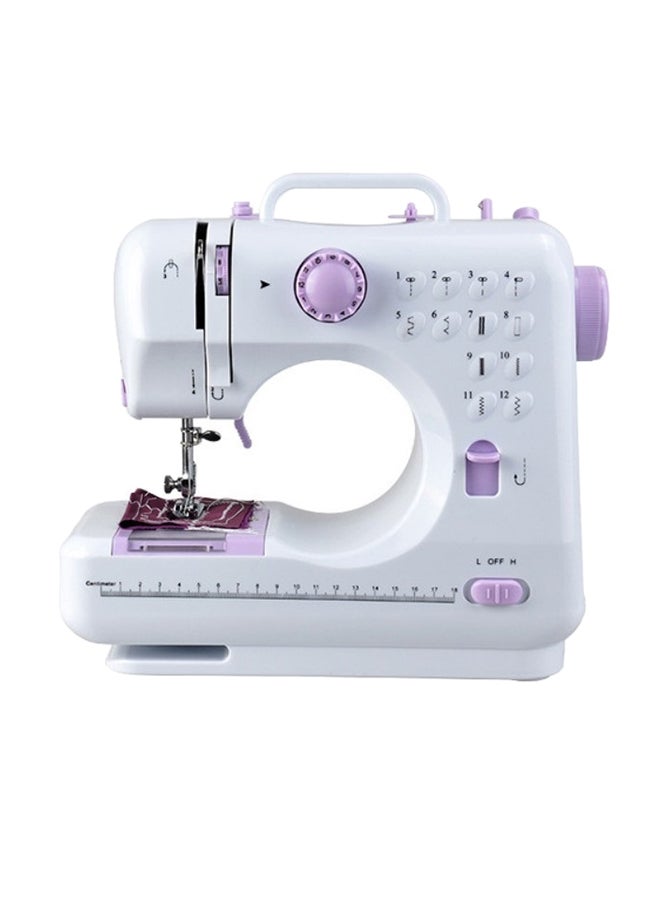 Generic 12 Stitches Multifunction Mini Sewing Machine 0010-54 White  - Image 1
