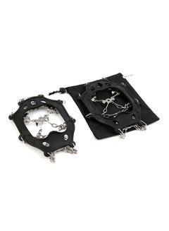 Winter Hiking Ice Climbing Crampons Snow Chains For Shoe Black
