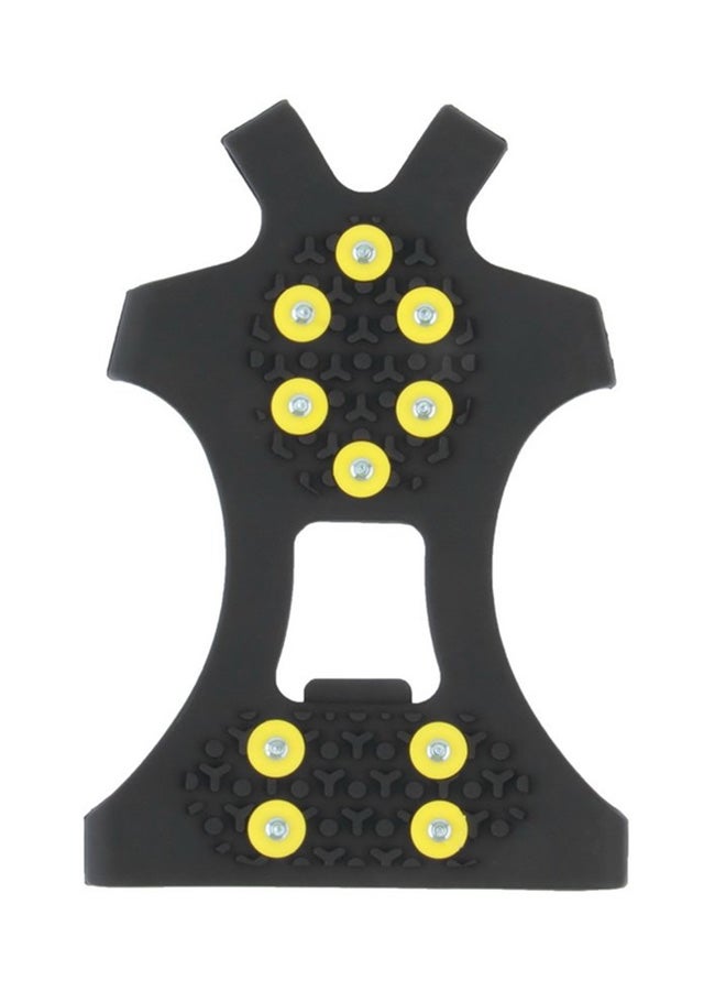 OUTAD Anti Slip Studded Snow Grips Shoe Crampons Black/Yellow