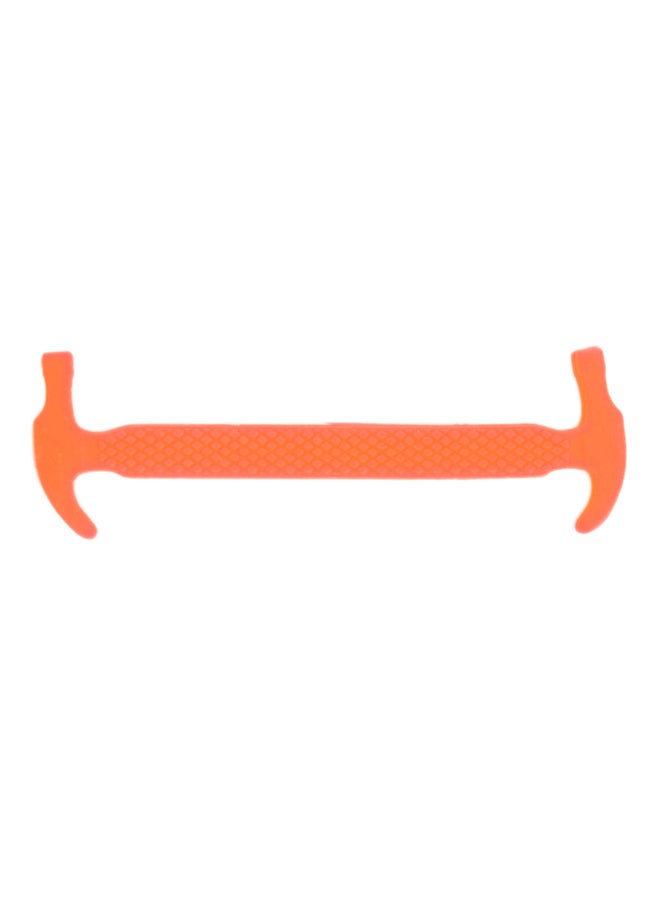OUTAD 16-Piece Elastic Silicone Shoelace Set Orange 