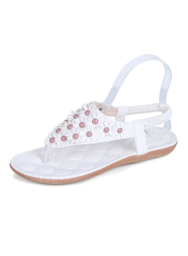 OUTAD - Soft Flat Casual Sandal White - Image 1