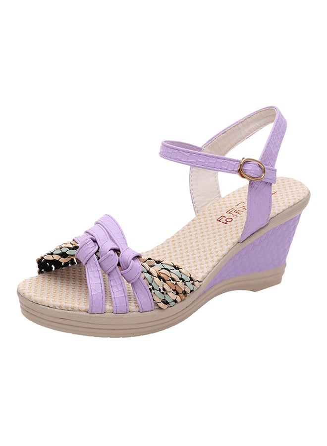 OUTAD Open Toe Casual Sandal Purple