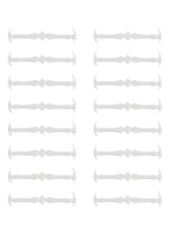 16-Piece Elastic Silicone No-tie Shoelace White
