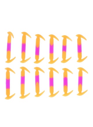 12-Piece Silicone Non-tie Shoelace Set Orange/Pink - v1519813651/N13490673V_1