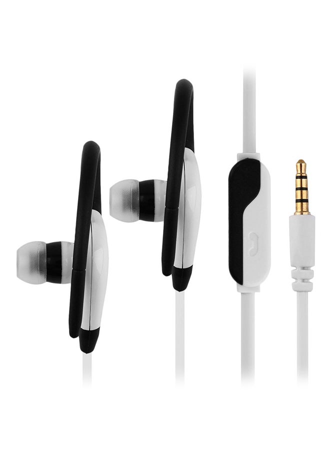 LESHP Sports Active In-Ear Wired Headset White/Black - Image 1