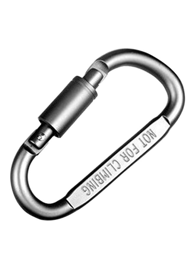Aotu Quick Release D-Lock Carabiner Buckle Clip For Hiking - Silver Grey 