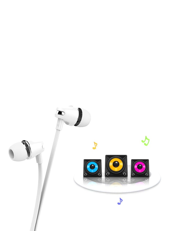 LESHP Wired In-Ear Earphones White - Image 3