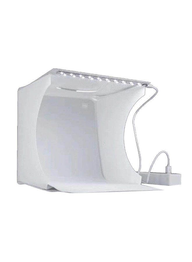 Generic Portable Mini Folding Studio Photography LED Softbox 40x40cm White  - Image 1