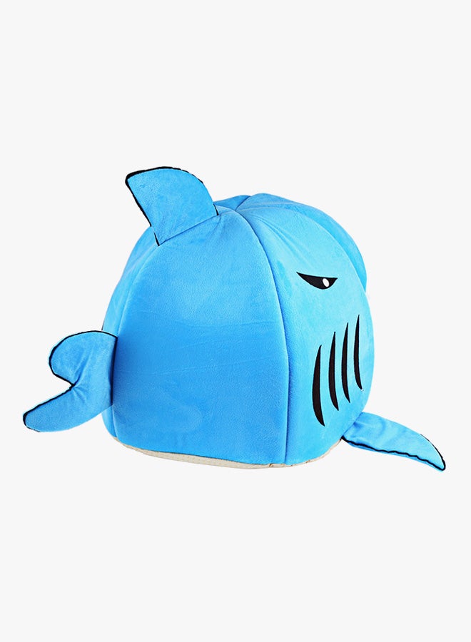 Shark Mouth Shape Doghouse With Removable Cushion Blue Small - Image 2