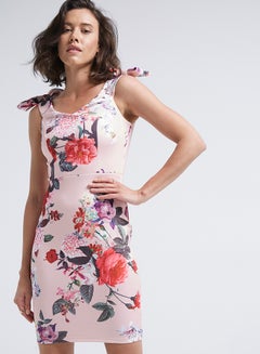 Corset Style Bodycon Dress Pink