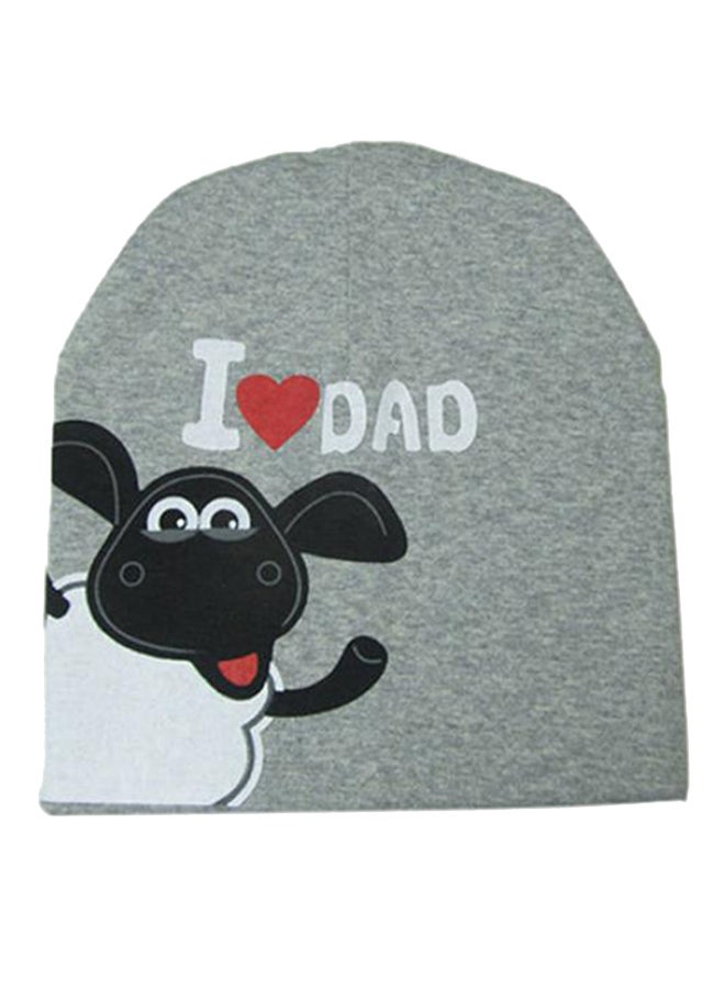 بلولانز قبعة بيني بطبعة "I Love Dad" رمادي 