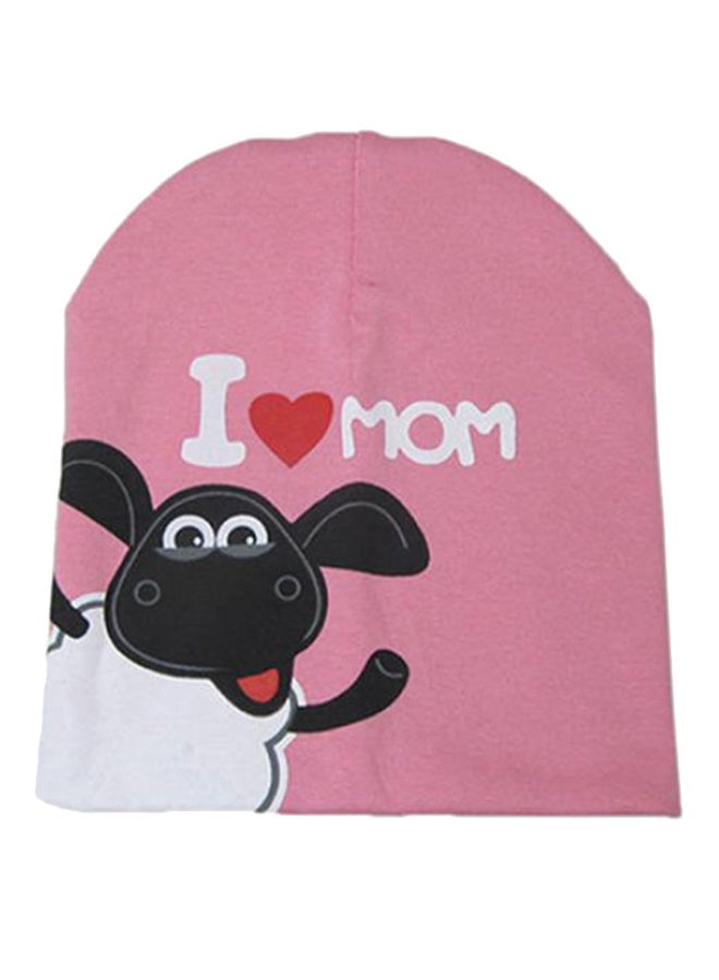 Bluelans I Love Mom Beanie Pink 